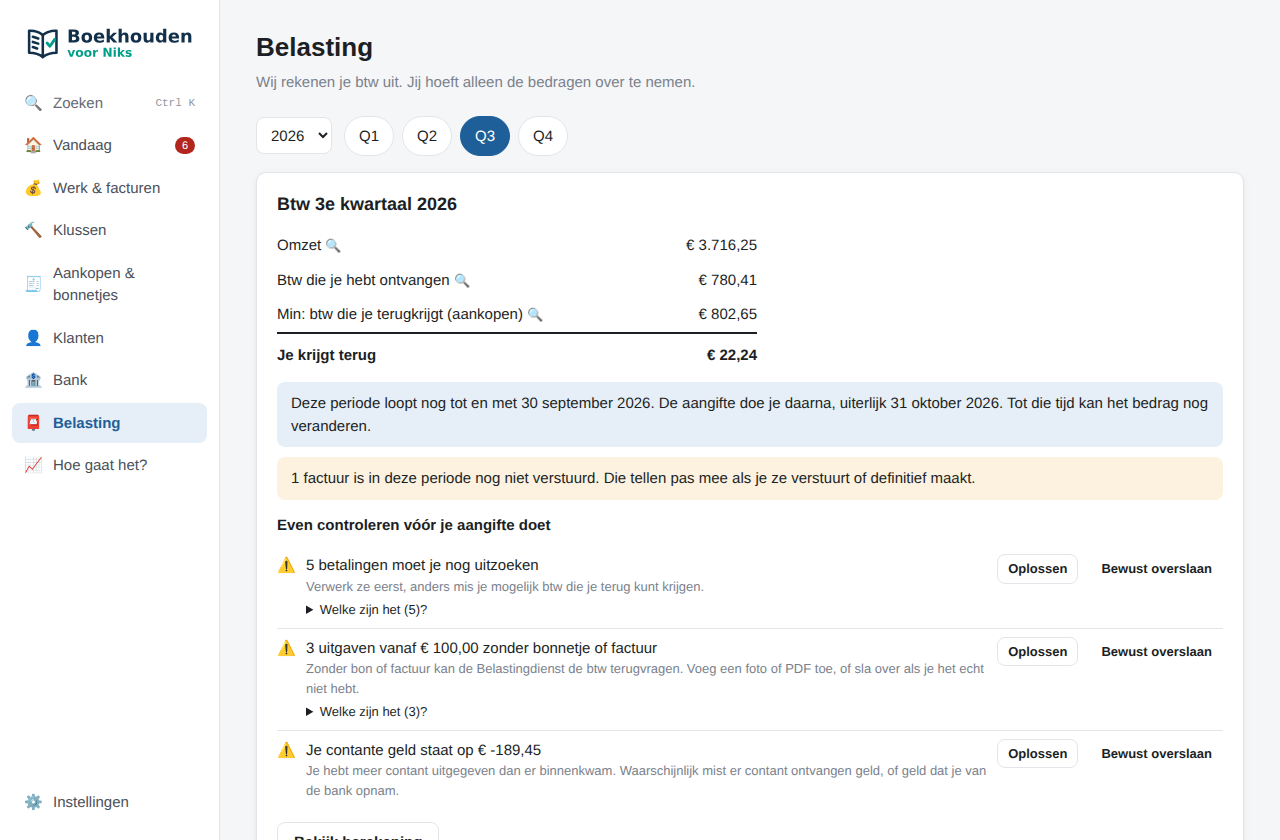 Btw-aangifte in gewone taal met de controles vooraf